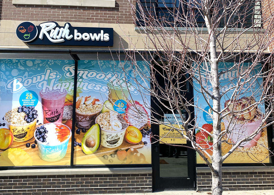 Rush Bowls store front.