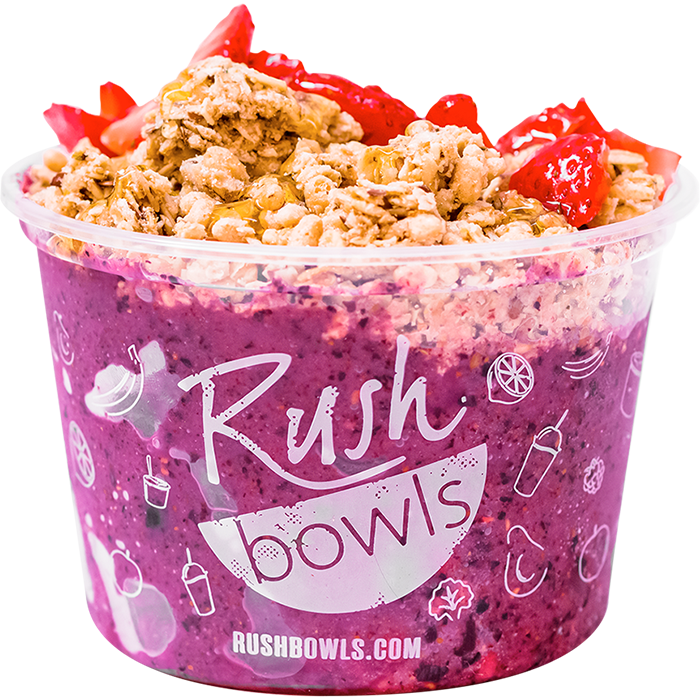 A delicious Rush Bowls fruit bowl - learn more about partnering with our franchise today!