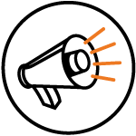 Megaphone Icon for Acai Bowl Franchise Local Marketing