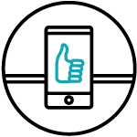 Phone Icon for Organic Food Franchise Social Media